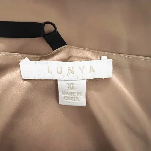 Lunya Washable Silk Sleeveless Racerback Lounge Pajama Tank Top Camisole Beige