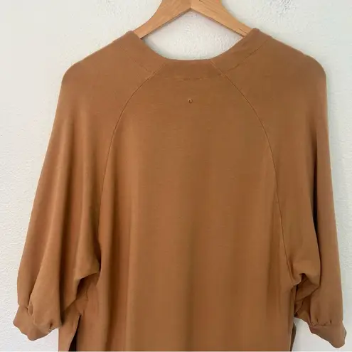 Cuyana French Terry Long Cardigan in Camel SM/MD