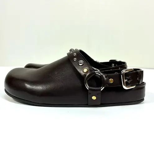 Stella McCartney Elyse Studded Slingback Clogs Eco Mat Coffee EU 40 NEW