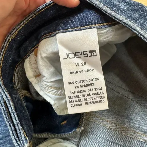 joe's jeans Mabel Skinny Crop Fun & Flirty Jeans w/ Fringe Hem - size 28