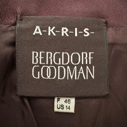 Akris dark purple pencil skirt size 14