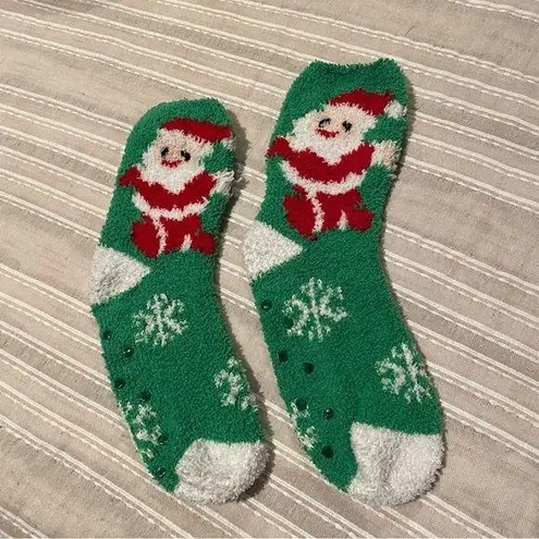 Unbranded Santa Claus Snowflake Stretchy Fuzzy Christmas Socks