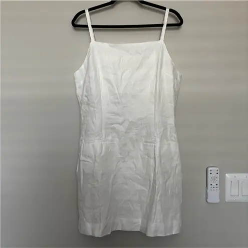Reformation  Phillipa White Linen Mini Dress Size 12