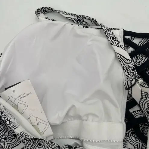 La Blanca Swimsuit Size 18W Oasis Strappy One Piece Mio NWT Paisley B&W Plus