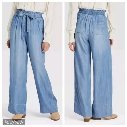 Knox Rose Adorable  Wide Leg Chambray Pants!