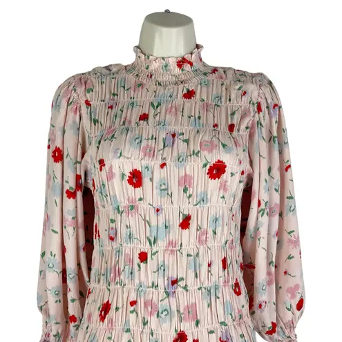 Samsoe Samsoe Sarami Floral Print Midi Dress Aop Pink Garden Size M Size M