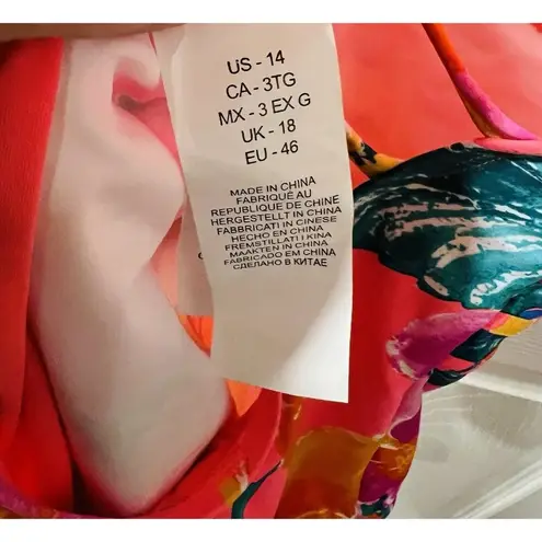 La Blanca Women's Pink Standard Twist Keyhole One Piece Swimsuit Push-Up Size 14