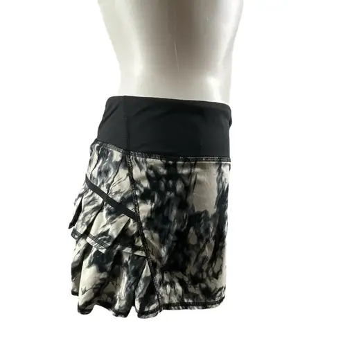 Lululemon  Run Pace Setter Skirt in Gray Granite Black Mojave Tan Black