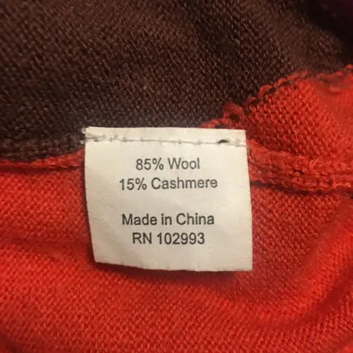 TWINKLE BY WENLAN Brown/Purple/Red Cropped Argyle Wool French Bulldog Sweater SM Brown