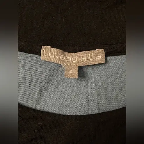 Loveappella Women’s Mid Length Black & Blue Rayon Dress Size Small