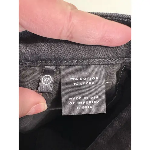 GRLFRND The Karolina Button Fly High Waist Black Denim Jeans Size 27 Nine Lives