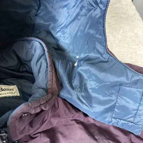 Women's Vintage L.L. Bean Small Parka Winter Coat Thinsulate Hooded Purple