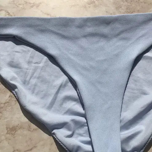 Topshop Pastel Blue Ribbed  Bikini Bottoms