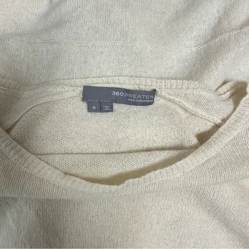 360sweater cashmere long sleeves beige sweater size Small