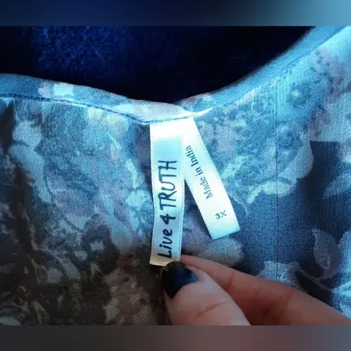 Live 4 Truth gray floral sheer cardigan