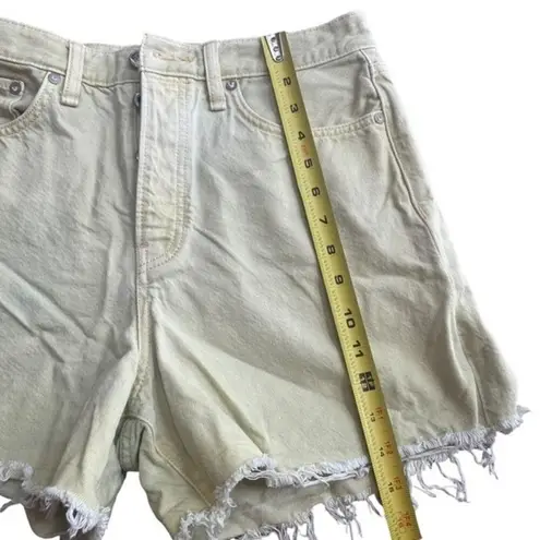 Rag and Bone  Womens Size 28 Maya High Rise Frayed Short Lemon Drop Organic‎ Cotton