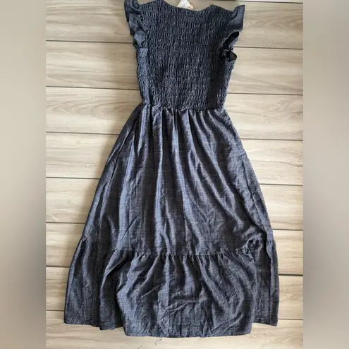 Skies Are Blue Ciela Tier Hem Maxi Dress Blue Medium NWT STITCH FIX