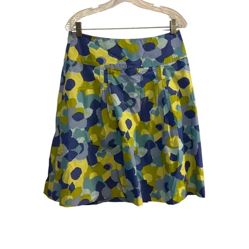 Hanna Andersson Women's Skirt Size 10 Floral Print A Line Midi Cotton Green