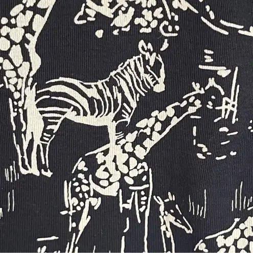 Christopher & Banks Christopher & Banks Black Red Full Zip Shirt Size Medium Giraffe Zebra Safari