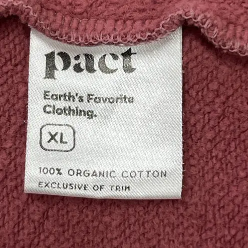 Pact Full Zip Hoodie Women’s XL Dusty Rose Organic Cotton Sustainable Athletic