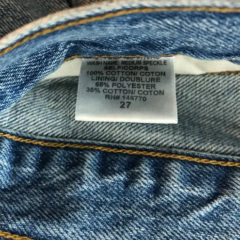 RE/DONE 90s Relaxed Long Rigid Jeans Denim Button Fly High Waist Blue 27 NWT