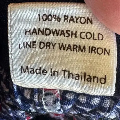 Banjamth Blue Peacock Lightweight Soft Gypsy Festival Abstract Bohemian Women’s Size M