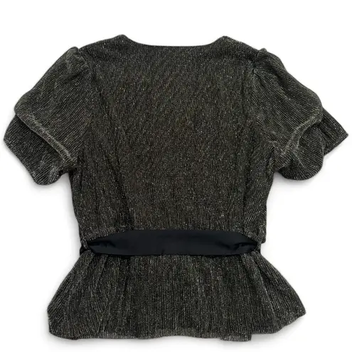 ESTELLE Women's Gold/Black Vega Tie Top Plus Size 3X