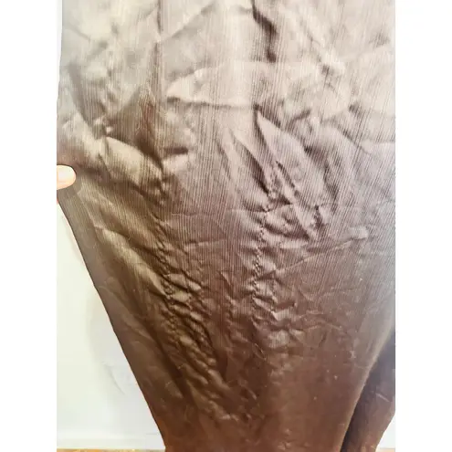 SACHIN & BABI Brown Sleeveless Tie Neck Banded Waist Kayla A