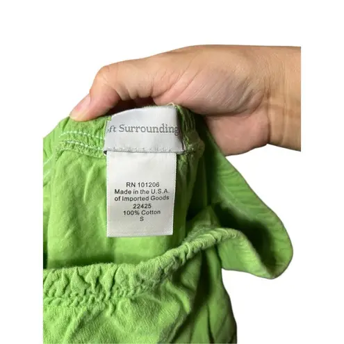 Soft Surroundings Green Tiered Maxi Skirt Size S