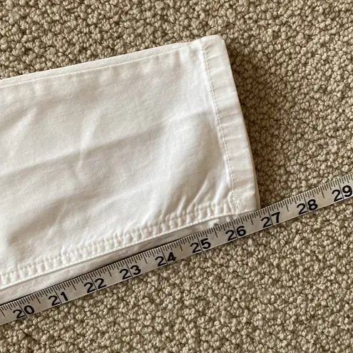 Calzedonia High Rise White Straight Leg Pants Size Small Like New Italian