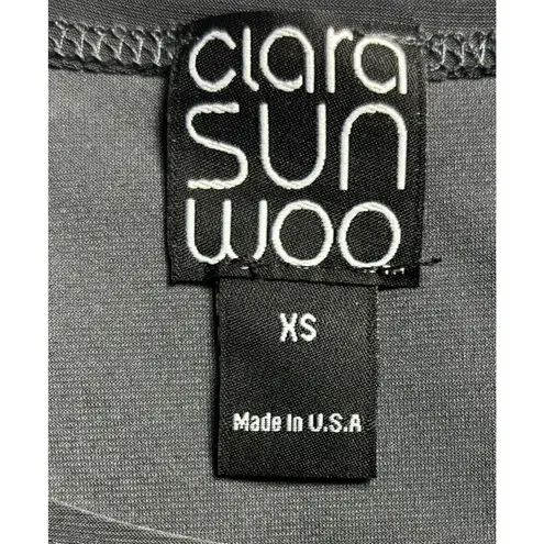 Clara Sun Woo Tunic Size XS Gray 3/4 Sleeves Neutral Corpcore Office Minimalist