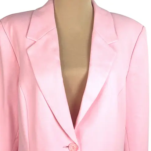 Sag Harbor Vintage 90s Classic Soft Pink Oversized Washable Blazer Size 14 Feminine Lined