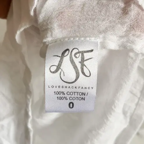 Love Shack Fancy  White Crochet Romper