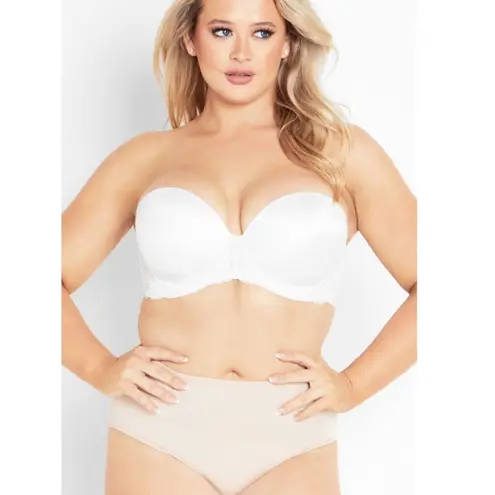 City Chic NWT Smooth & Chic Multiway Contour Bra Ivory Size 42 DD