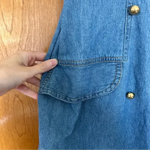 Vintage Ashlee Denim Studded Embellished Romper Size 14 Western Rodeo Concert Blue