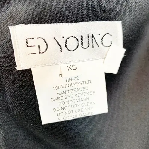 NWT Ed Young Prom Dress Halter Top Black XS