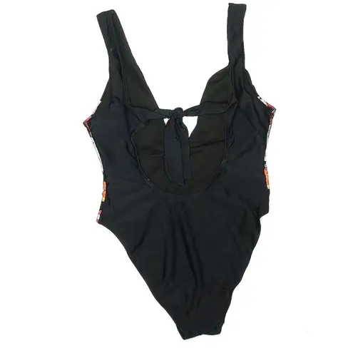 Ashley Graham x Swimsuits For All Black Pink Floral One Piece Swimsuit Size 6 S