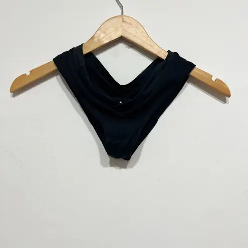 NEW L*Space Pratt Ribbed Knit Stretch V Waist Swim Bathing Suit Bikini Bottom S