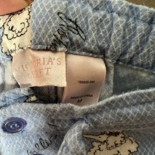 Victoria's Secret  blue poodle ooh lala novelty print pajama lounge pants medium