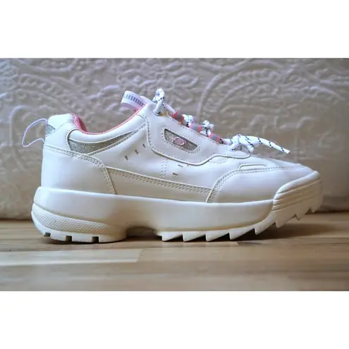 Women Cute Platform Pink White Feminine Sneaker Size US 8