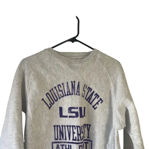 Rivalry Threads Rivalry Threads Women's Size Medium Grey Louisiana State Crewneck Sweater