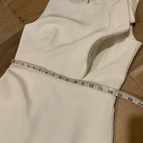 INA White Frill Hem midi dress size M