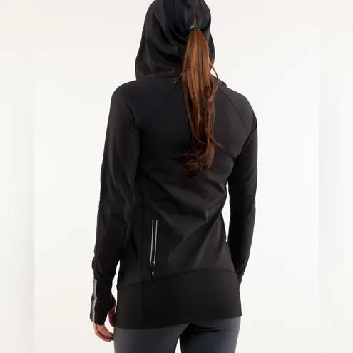 Lululemon  Stay On Course Pullover Black Hoodie. Size 4. Pockets & Ponytail hole