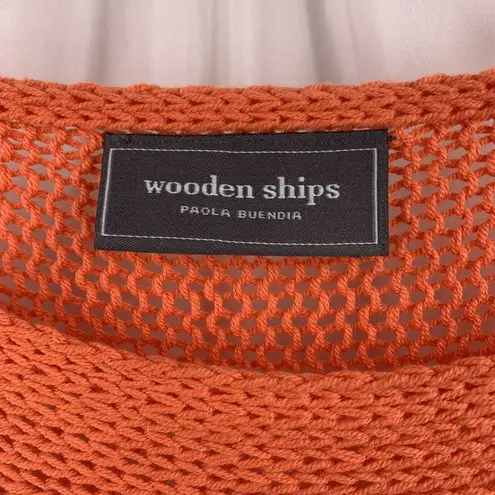Wooden Ships Orange Short Sleeve Sweater
