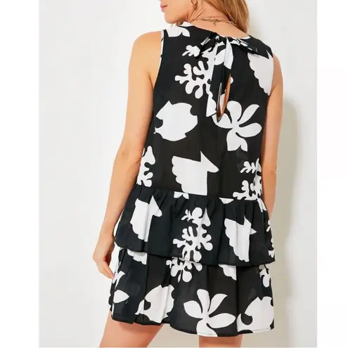 TUCKERNUCK Seashell Beach Coverup Short Dress XS Black