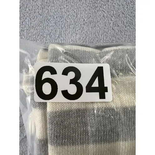 Chloé Chloe Lex Poncho Striped Knit Top 100% Cotton Cozy Layer Grey