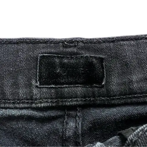 MOTHER Denim Mother The Stunner Double Zip Ankle Skinny Jeans Not Guilty Black High Rise 27