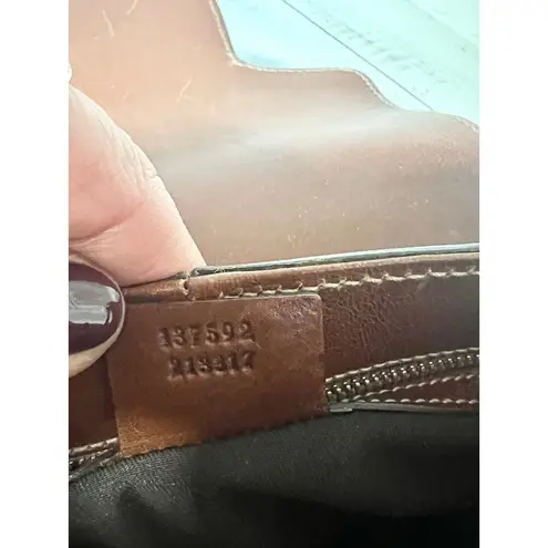 Gucci  GG Canvas Pelham Horsebit Monogram Braided Strap Shoulder Bag Brown / Tan