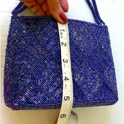 Purple Beaded Evening Bag