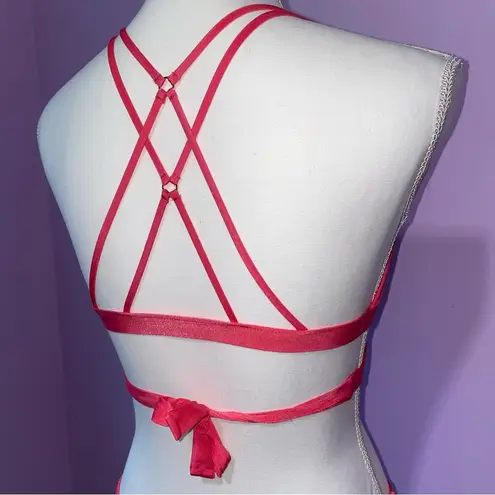 Beach Bunny Bikini Set Women L Swimwear Lingerie Bandage Wrap Skimpy Cheeky Sexy